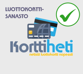 Luottokortti Sanasto